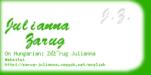julianna zarug business card